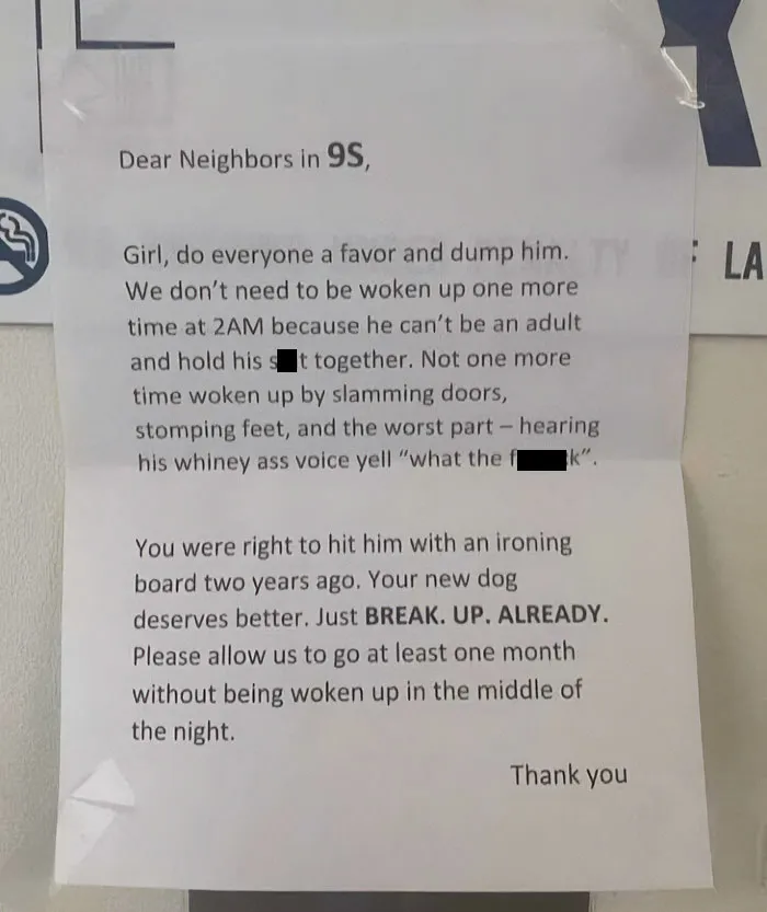 When Your Neighbor's Are Exhausted Of Your Fighting, It's Time To Reflect On Some Things (Not My Photo)