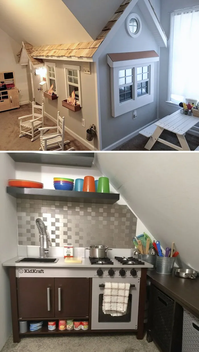 My Husband Is A Firefighter And He Built This Indoor Playhouse For Our Foster Children