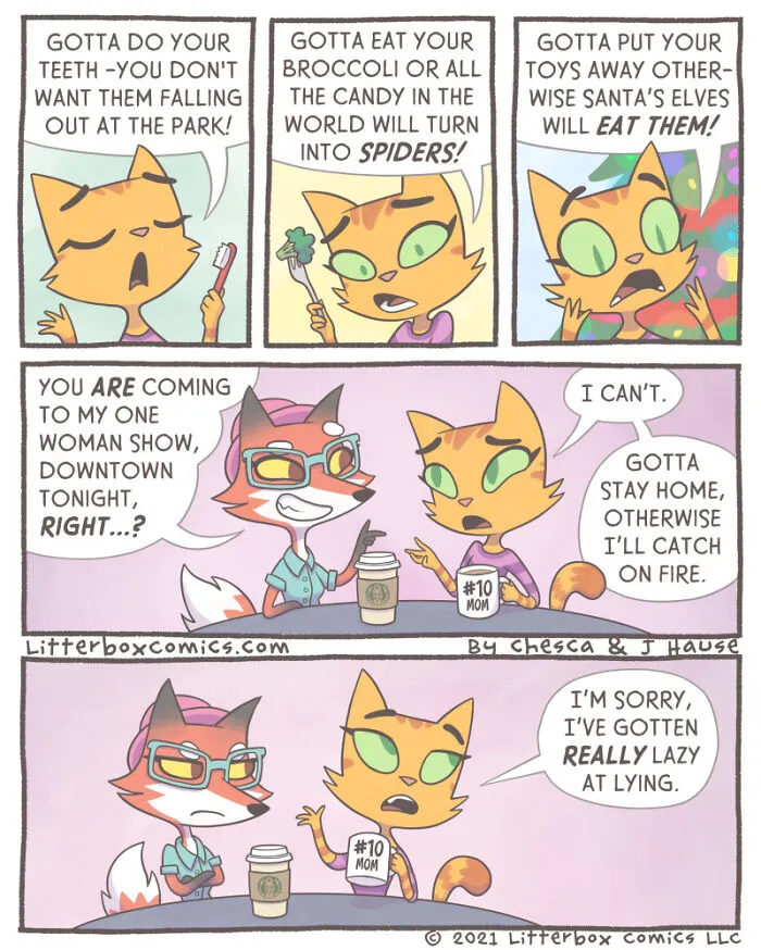 My Parenting Experience In 30 Comics With A Feline Twist (New Pics)