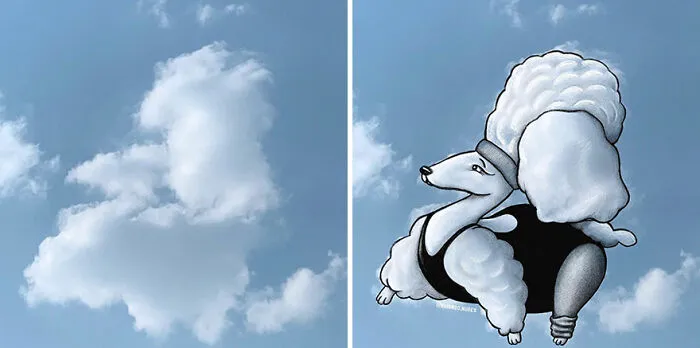 Clouds Come Alive As Cute Animals In The Drawings Of This Artist (80 Pics)