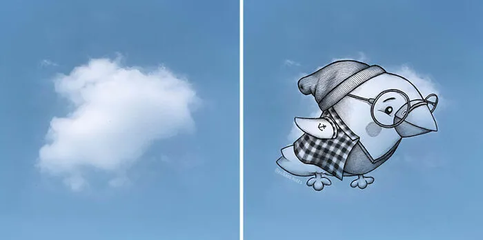 Clouds Come Alive As Cute Animals In The Drawings Of This Artist (80 Pics)