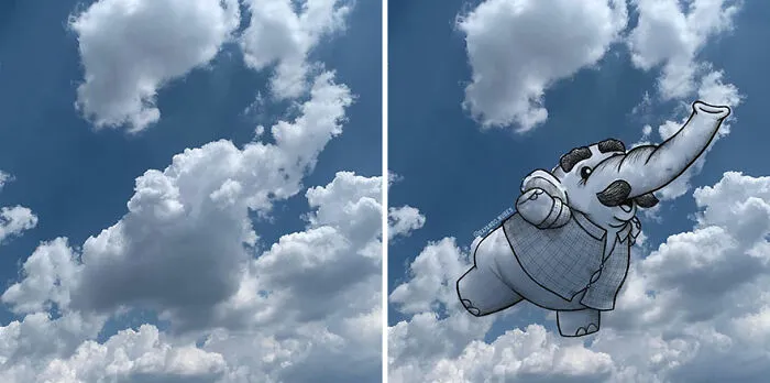 Clouds Come Alive As Cute Animals In The Drawings Of This Artist (80 Pics)
