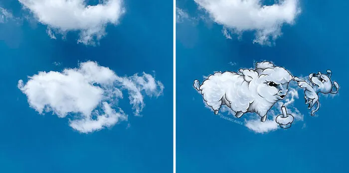 Clouds Come Alive As Cute Animals In The Drawings Of This Artist (80 Pics)