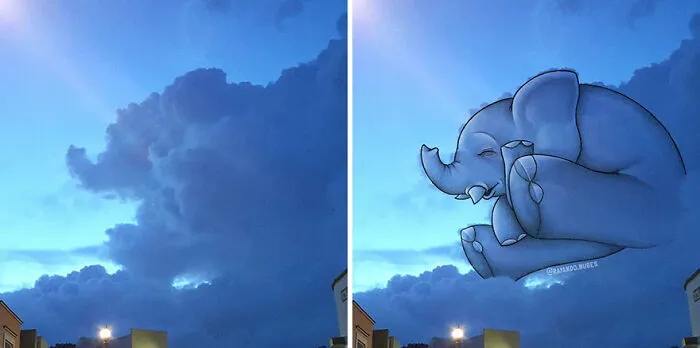 Clouds Come Alive As Cute Animals In The Drawings Of This Artist (80 Pics)