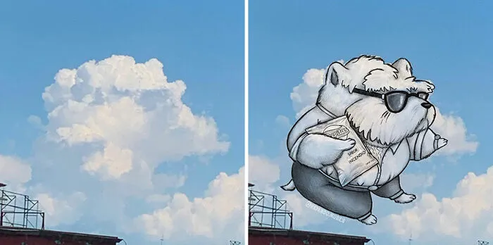 Clouds Come Alive As Cute Animals In The Drawings Of This Artist (80 Pics)