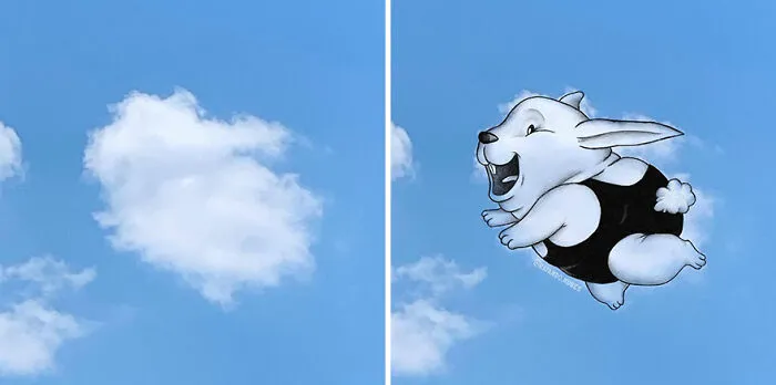Clouds Come Alive As Cute Animals In The Drawings Of This Artist (80 Pics)