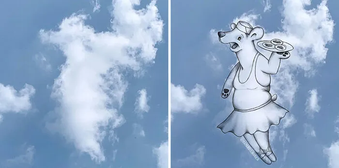 Clouds Come Alive As Cute Animals In The Drawings Of This Artist (80 Pics)