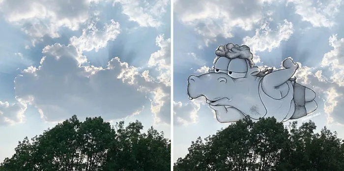 Clouds Come Alive As Cute Animals In The Drawings Of This Artist (80 Pics)