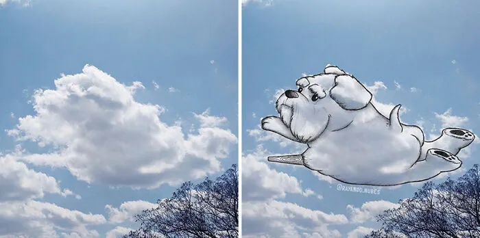 Clouds Come Alive As Cute Animals In The Drawings Of This Artist (80 Pics)