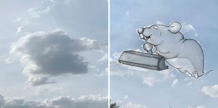 Clouds Come Alive As Cute Animals In The Drawings Of This Artist (80 Pics)