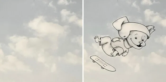 Clouds Come Alive As Cute Animals In The Drawings Of This Artist (80 Pics)
