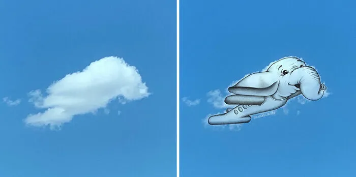 Clouds Come Alive As Cute Animals In The Drawings Of This Artist (80 Pics)