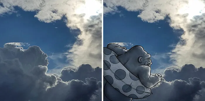 Clouds Come Alive As Cute Animals In The Drawings Of This Artist (80 Pics)