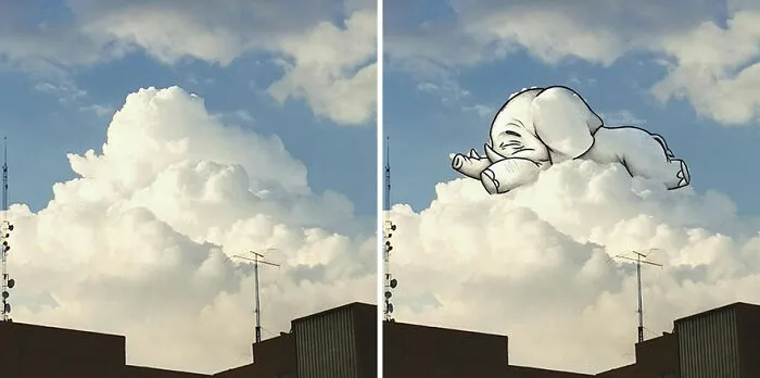 Clouds Come Alive As Cute Animals In The Drawings Of This Artist (80 Pics)