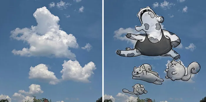 Clouds Come Alive As Cute Animals In The Drawings Of This Artist (80 Pics)