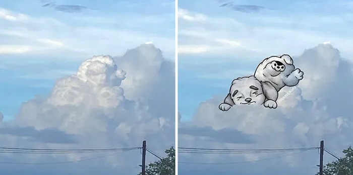 Clouds Come Alive As Cute Animals In The Drawings Of This Artist (80 Pics)