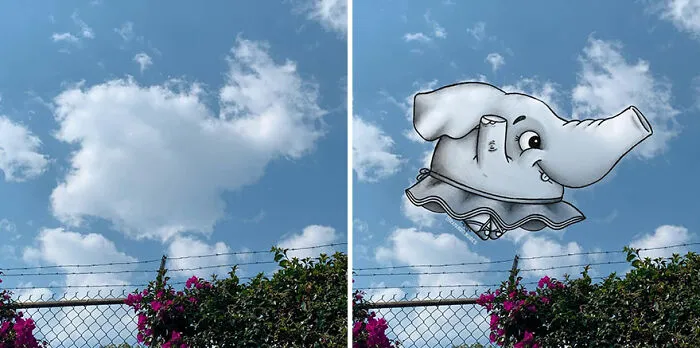 Clouds Come Alive As Cute Animals In The Drawings Of This Artist (80 Pics)