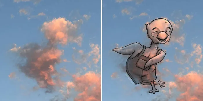 Clouds Come Alive As Cute Animals In The Drawings Of This Artist (80 Pics)