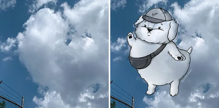 Clouds Come Alive As Cute Animals In The Drawings Of This Artist (80 Pics)