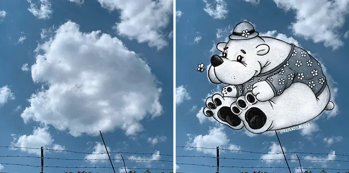 Clouds Come Alive As Cute Animals In The Drawings Of This Artist (80 Pics)