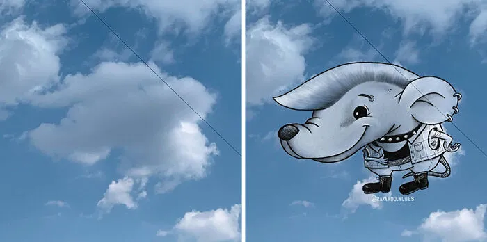 Clouds Come Alive As Cute Animals In The Drawings Of This Artist (80 Pics)