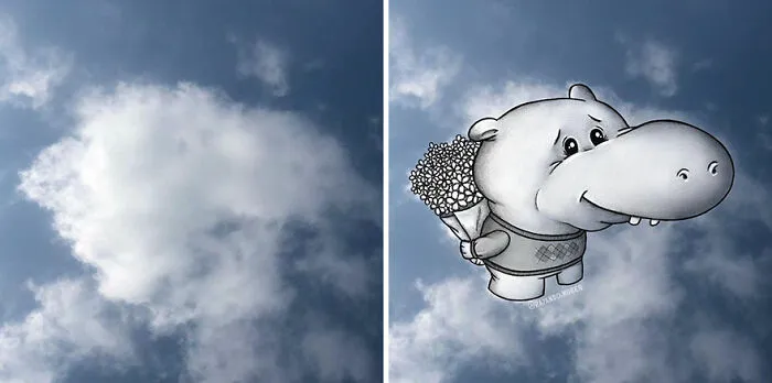 Clouds Come Alive As Cute Animals In The Drawings Of This Artist (80 Pics)