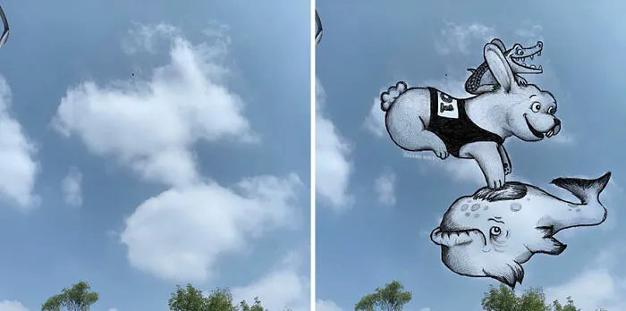Clouds Come Alive As Cute Animals In The Drawings Of This Artist (80 Pics)