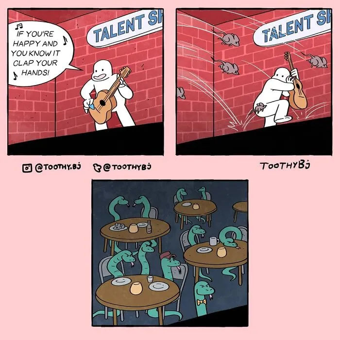 If You Have A Dark Sense Of Humor, You Will Probably Enjoy These Comics With Twisted Endings By ToothyBj (30 New Pics)