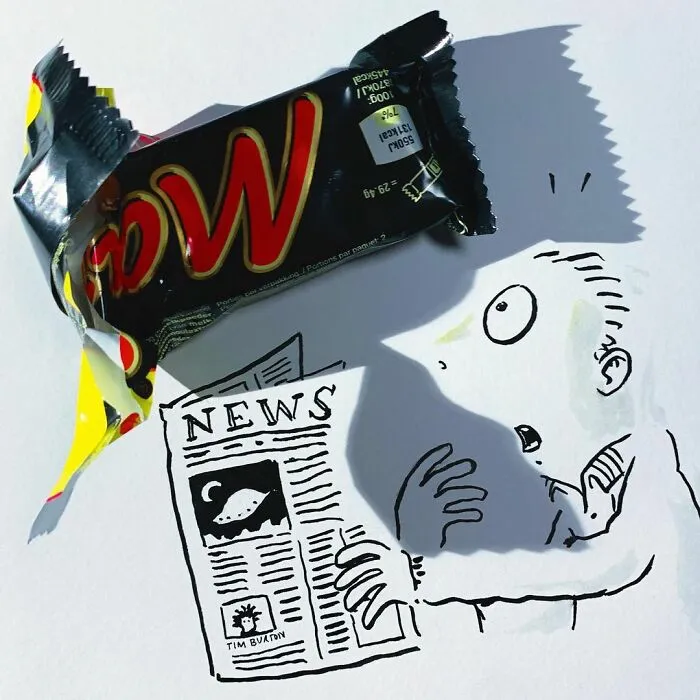 Shadows Of Random Objects Make Up Fun Illustrations By This Artist (50 Pics)
