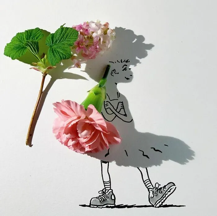 Shadows Of Random Objects Make Up Fun Illustrations By This Artist (50 Pics)