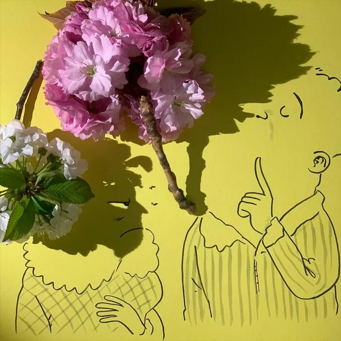 Shadows Of Random Objects Make Up Fun Illustrations By This Artist (50 Pics)