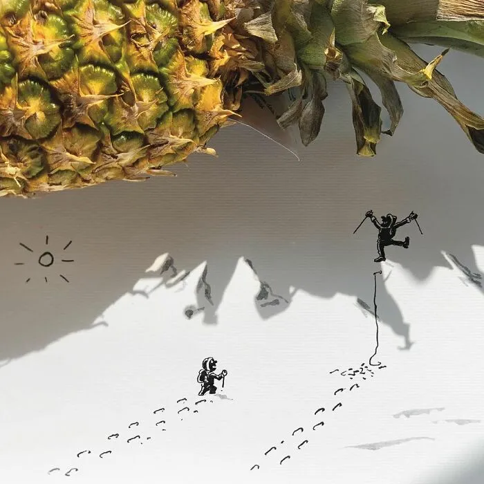 Shadows Of Random Objects Make Up Fun Illustrations By This Artist (50 Pics)