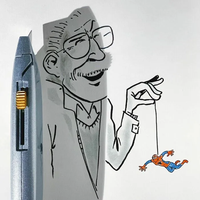 Shadows Of Random Objects Make Up Fun Illustrations By This Artist (50 Pics)
