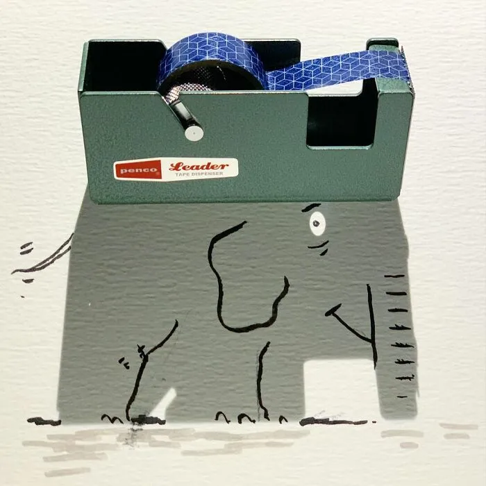 Shadows Of Random Objects Make Up Fun Illustrations By This Artist (50 Pics)