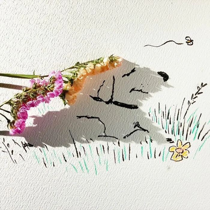 Shadows Of Random Objects Make Up Fun Illustrations By This Artist (50 Pics)