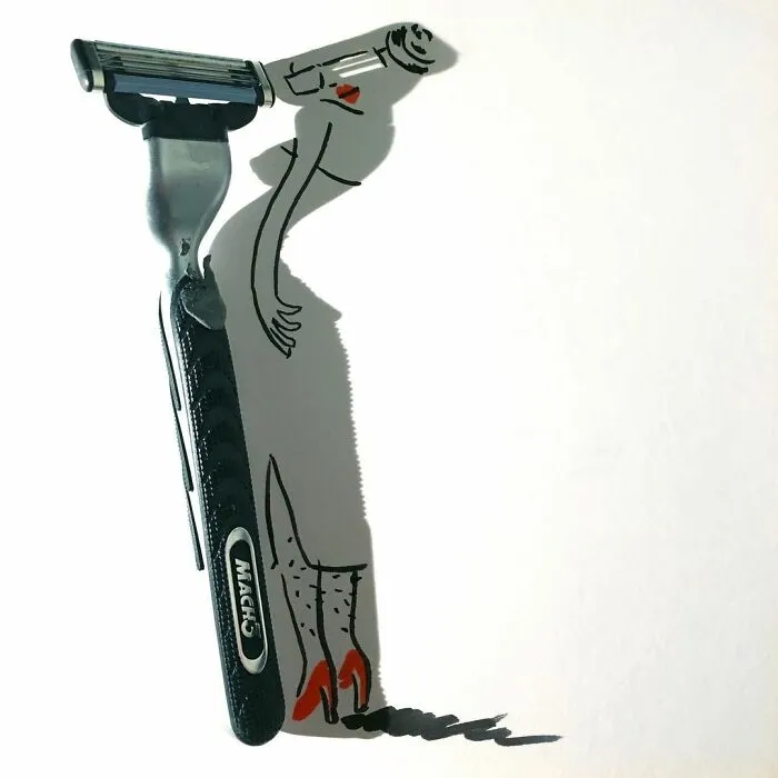 Shadows Of Random Objects Make Up Fun Illustrations By This Artist (50 Pics)