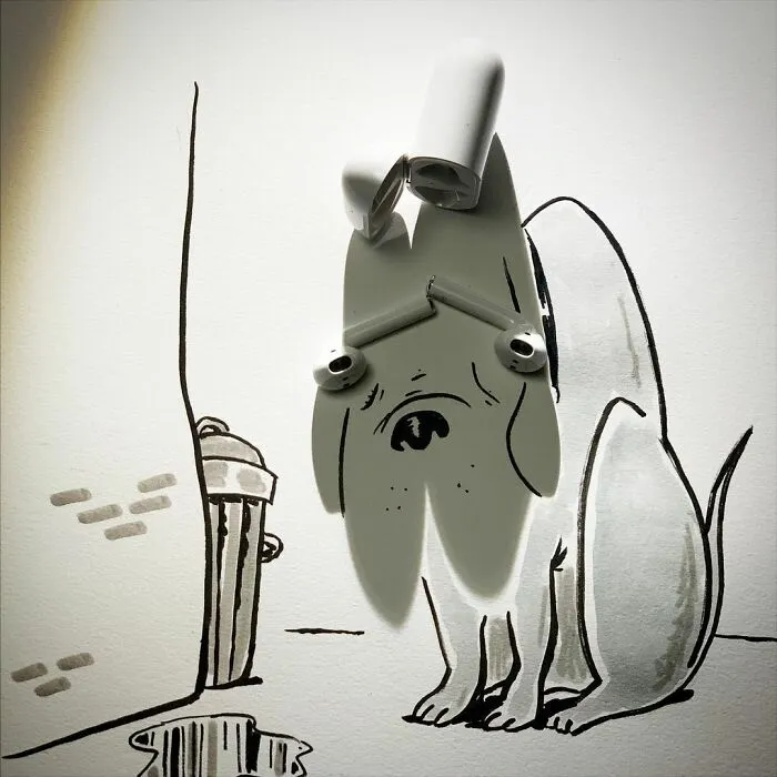 Shadows Of Random Objects Make Up Fun Illustrations By This Artist (50 Pics)
