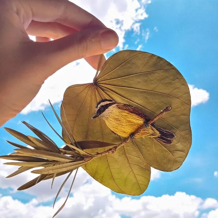 This Artist Inherited Her Mother's Talent For Handicrafts And Created A Type Of Embroidery On Leaves (59 Pics)