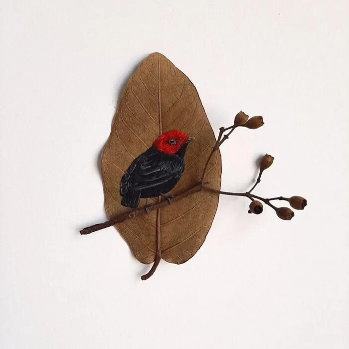 This Artist Inherited Her Mother's Talent For Handicrafts And Created A Type Of Embroidery On Leaves (59 Pics)