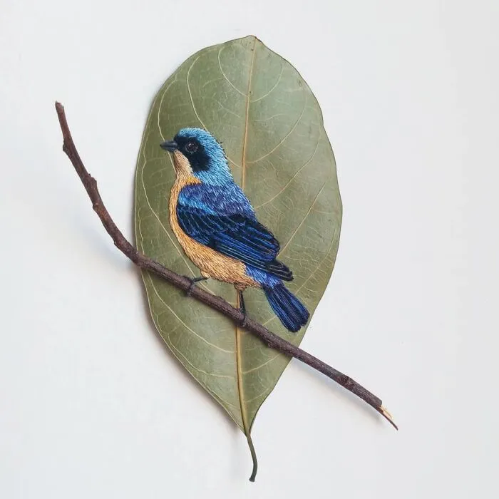 This Artist Inherited Her Mother's Talent For Handicrafts And Created A Type Of Embroidery On Leaves (59 Pics)
