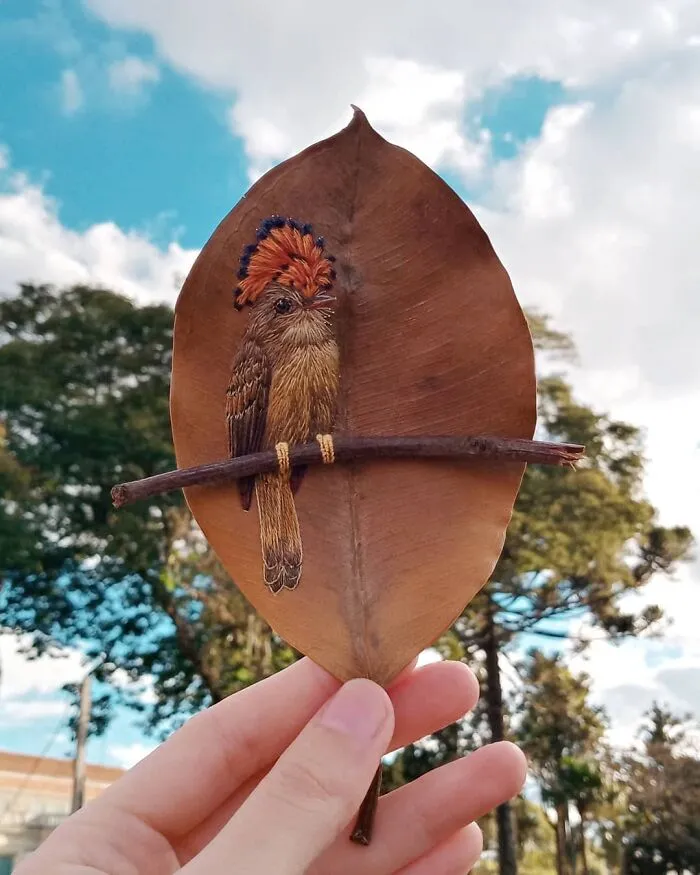 This Artist Inherited Her Mother's Talent For Handicrafts And Created A Type Of Embroidery On Leaves (59 Pics)