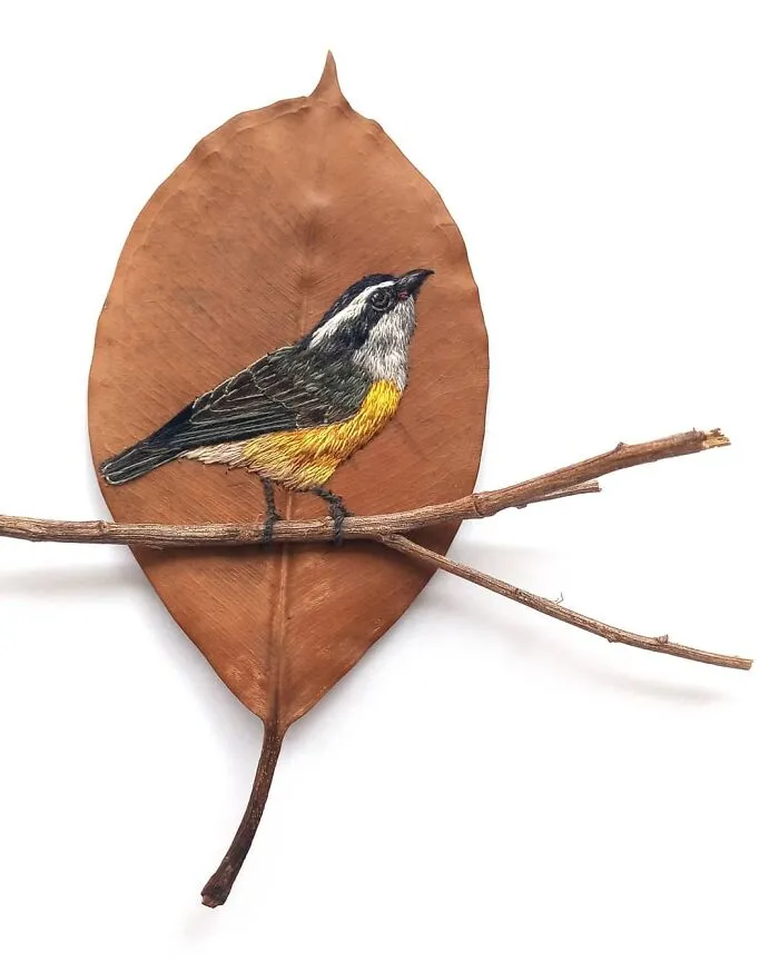 This Artist Inherited Her Mother's Talent For Handicrafts And Created A Type Of Embroidery On Leaves (59 Pics)