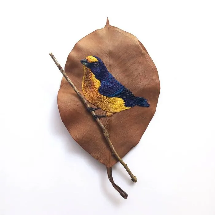 This Artist Inherited Her Mother's Talent For Handicrafts And Created A Type Of Embroidery On Leaves (59 Pics)