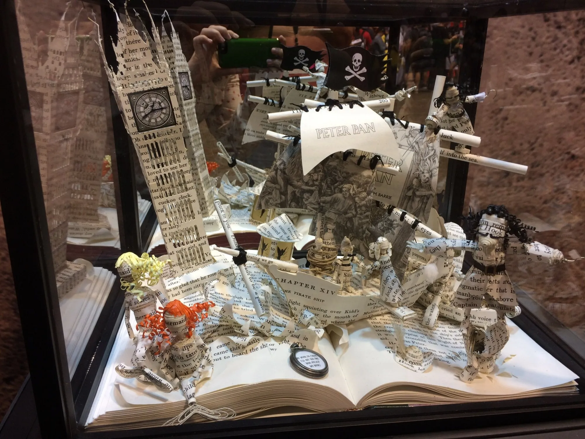 "By Hook Or Crook, I'll Get The One Who Steals My Book!" - Disney D23 Expo Finalist Peter Pan Book Sculpture