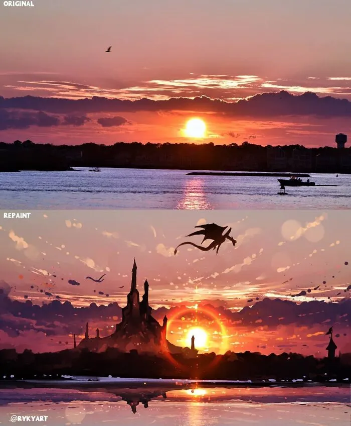 Czech Artist Draws On Top Of People's Nature Photos, And The Result Looks Otherworldly (84 Pics)