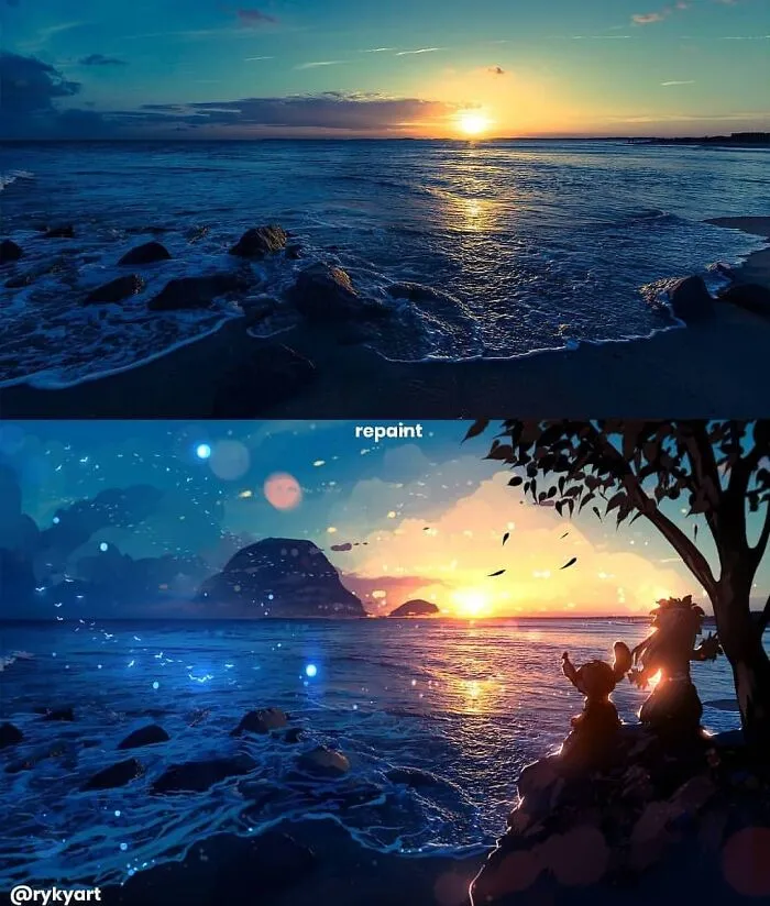 Czech Artist Draws On Top Of People's Nature Photos, And The Result Looks Otherworldly (84 Pics)