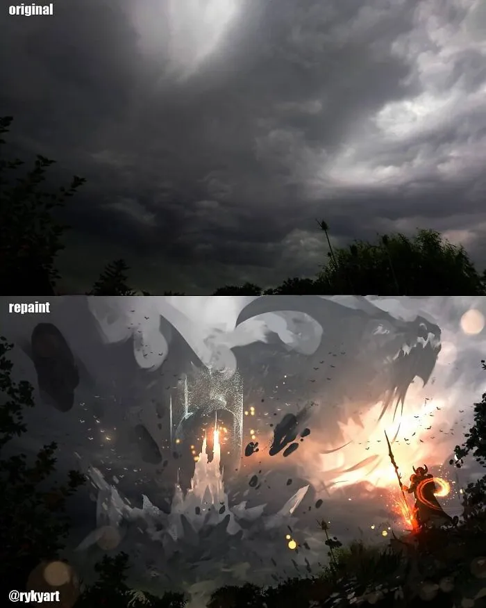 Czech Artist Draws On Top Of People's Nature Photos, And The Result Looks Otherworldly (84 Pics)