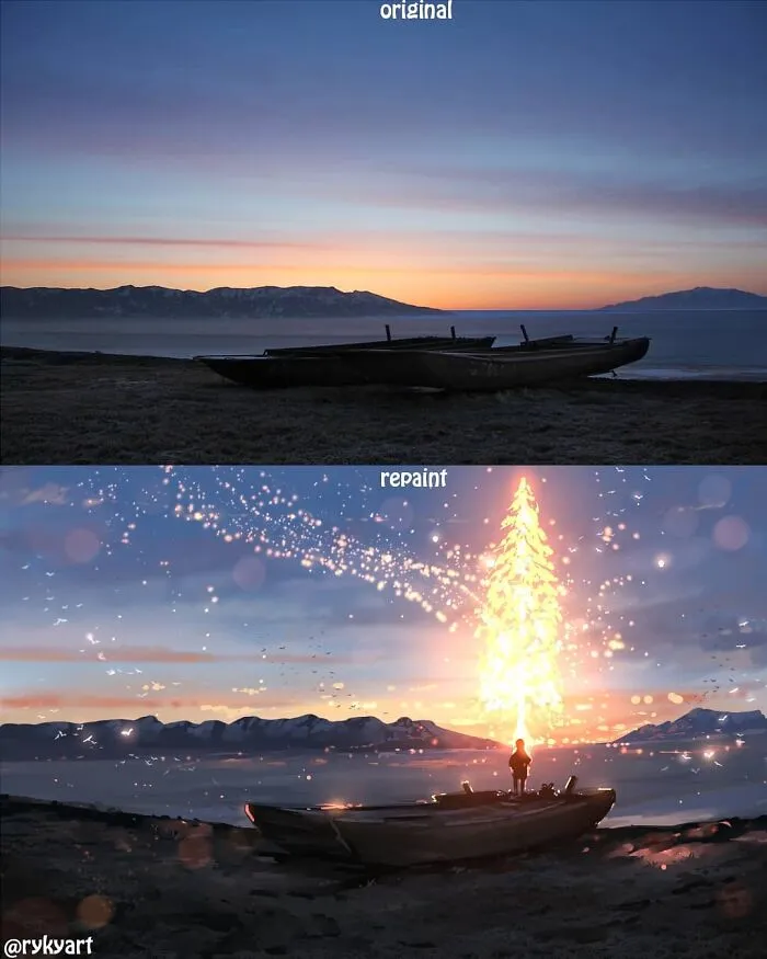 Czech Artist Draws On Top Of People's Nature Photos, And The Result Looks Otherworldly (84 Pics)