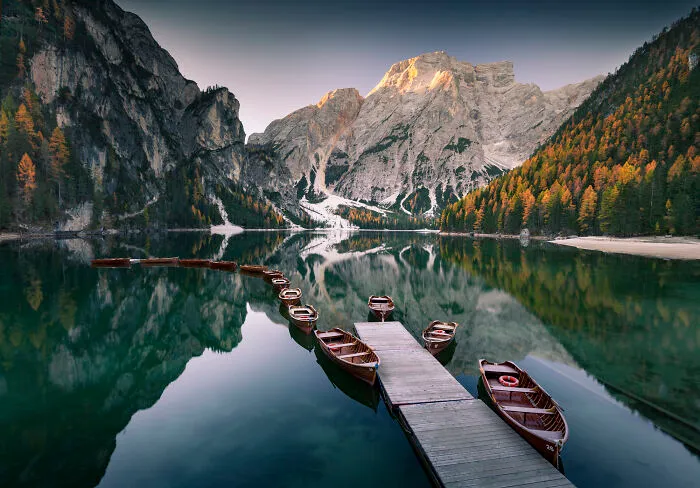 Lago Di Braies, Dolomites, Italy
