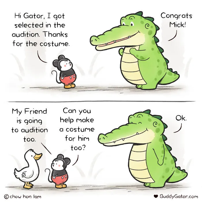 Here Are My 28 Most Recent Buddy Gator Comics To Continue Spreading The Positive Vibes.